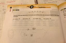 Grafik
UNITEN
2
3.
Orta
TEST
Measensy sbritsb smis
natede po neblaond
2
B) B noktası √24
A
B
36
16 ME
Kareköklü ifadeler
Cage Dantel
Yukarıda verilen sayı doğrusunda 4 ile 6 arasını eşit aralıklara bölen dört noktadan hangisinin değeri yanlış
verilmiştir?
A) A noktası √18
C) C noktası √32
kostr
D) D noktası √34
CHA
D
5.
Or
Mehme
kilo ve
Her s
maz
A)