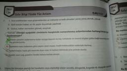 3.
7.
TEST
24
NARTEST
Sıfır Bilgi Yüzde Yüz Anlam
I. Ince aralıklardan veya gözeneklerden az miktarda ve belli olmadan yavaş yavaş akmak, çıkmak
II. Gizli tutulan haber, sır vb. şeyler duyulmak, yayılmak
III. Gizlice, haber vermeden gitmek, sıvışmak
"Sızmak" sözcüğü aşağıdaki cümlelerin hangisinde numaralanmış anlamlarından herhangi biriyle kul-
Janılmamıştır?
AXŞirketin yönetim kademesine kadar sızmayı başaran bu kişi, haftalardır en önemli bilgileri gizlice bağlı bulunduğu biri-
me gönderiyordu.
B) Gazetelere sızan haberlere göre yapımı süren inşaat, maddi imkânsızlıklar nedeniyle durmuş.
Toplantı başlar, kaşla göz arasında dışarı sızar, ta toplantı bitiminde yine yerinde olurdu.
Şişeden sızan yağ, güzelim Hereke halısını berbat etmişti.
Sitem; bir kimseye yaptığı bir hareketin veya söylediği sözün üzüntü, alınganlık, kırgınlık vb. duygular uyandır
TEST
24
Sıfır
11. Japonya'nın
olduğu yer.
İkigai. "İkiga
arzuya hiçb
Bu metine
A) duyulm
(B) yayılma
C) hüküm
D) meyd
12.
1. Mar
II. Tüm
atr
Bu iki