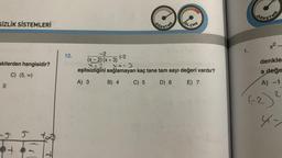 SİZLİK SİSTEMLERİ
akilerden hangisidir?
C) (5, 0⁰0)
R
Ĵ
+ &
12.
OĞRETME
≤O
ÖLÇME
-2
(x-2)(x+3)
X= 2
eşitsizliğini sağlamayan kaç tane tam sayı değeri vardır?
A) 3
B) 4
C) 5
D) 6
E) 7
1.
x²
denkle
a değe
A) -1
2
(-2)
4-