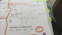 aç metre boş-
95
√8-(02) <s
12. Aşağıdaki şekilde f(x) = log₂ (bx + c) fonksiyonunun grafiği
verilmiştir.
8-10-2³³²284
8
9, 1
34.567314
3345
2-229
PA
3
2
m² +2m-3510
3
3
Buna göre, a b c çarpımı kaçtır?
A) 10
B)-12
C) 9
D) 6
f(x)
➜X
3b+c=0
E) -8
155