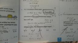 Farklı renkte halka
üzende gösterilmiştir.
3
(2x + 1). (2x+2).
mi eritilip her birinin
kalar yapıldığında artan
>50)
2xx L
XXXI
D) 36
-4), (x-1)
E) 39
2.E 3.B
ma mbe
mla-blz 2
?
P(x)=X+Q
P(3)=344: J
92-3
polinomlarının dereceleri birbirlerinden farklıdır.
Her nEN* için
6. P(x) bir polinom olmak üzere
x + P(x) ve x- P(x)
P(x) = x-3
P(n+1) > P(n) ve P(3)=0(5)=2
P(3) P(2)
olduğuna göre, P(5) ifadesinin değeri kaçtır?
AY-2
₂
4.D 5.C 6.C
B)
P(4), P(3)
)
P(S) > P(4)
D) 3
E) 5
C/PIX
25
P(x) bir polinom olmak üzer
x³+Px2
(2PLX)) 2
polinomunun (x3-P(x))
x² olduğuna göre, P(x) p
hangisi olabilir?
fo
B) 2x
1201 1²,²
Up ³ (x7 =X²
1²Mp/= !
C