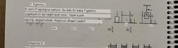 1. Egzersiz)
K cismi P ağırlığına sahiptir. Su dolu bir kaba T gerilimi
uygulayan bir ipe bağlanarak konur. Taşan suyun
ağırlığı değerindedir. Raporun değeri nedir?
suyun går for
Alıştırma 2)
Coll did
A)4
B) 3
C) 1
T
Toxon
SUPP
2
D) ²/3
10+
(2)