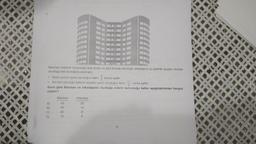 8. kat
7. kat
6. kat
5. kat
4. kat
3. kat
2. kat
1. kat
Zemin
Batuhan evlerinin bulunduğu katı soran ve aynı binada oturduğu arkadaşına şu şekilde ipuçları vererek
oturduğu katı bulmasını istemiştir.
●
e
katına eşittir.
Buna göre Batuhan ve arkadaşının oturduğu evlerin bulunduğu katlar aşağıdakilerden hangisi
olabilir?
9
Bizim evimiz senin oturduğun katın katına eşittir.
2
İkimizin oturduğu katların toplamı senin oturduğun katın 11
2
A)
B)
Batuhan
45
45
20
15
Arkadaşı
20
10
8
6
21