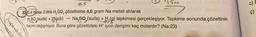 D, S
Con
3300,4 molar 2 litre H₂SO, çözeltisine 4,6 gram Na metali atılarak
H₂SO (suda) + 2Na(k) Na SO (suda) + H₂(g) tepkimesi gerçekleşiyor. Tepkime sonunda çözeltinin
OFL
hacmi değişmiyor. Buna göre çözeltideki H* iyon derişimi kaç molardır? (Na:23)
Maparadi
1,5M 0
->
c) [
ç)