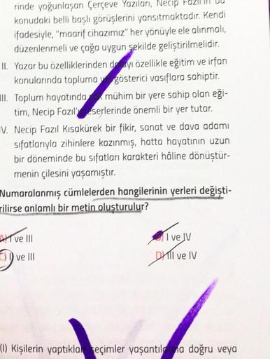 rinde yoğunlaşan Çerçeve Yazıları, Necip Fazli DU
konudaki belli başlı görüşlerini yansıtmaktadır. Kendi
ifadesiyle, "maarif cihazımız" her yönüyle ele alınmalı,
düzenlenmeli ve çağa uygun şekilde geliştirilmelidir.
II. Yazar bu özelliklerinden deyi özelli