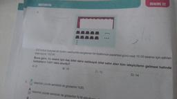 MATEMATIK
200 koltuk bulunan bir tiyatro salonunda sergilenen bir tiyatronun pazartesi günü saat 19.00 seansı için satılan
bilet sayısı 152'dir.
Buna göre, bu seans için kaç bilet daha satılsaydı bilet satın alan tüm izleyicilerin gelmesi halinde
koltukların %80'i dolu olurdu?
A) 8
B) 10
9. kesrinin yüzde sembolü ile gösterimi %50,
10
25 kesrinin yüzde sembolü ile gösterimi %16
DENEME 22
C) 12
D) 14