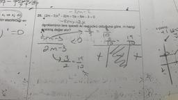 q
230
X₁ ve x₂ dir.
in atabileceği en
)'=0
PARTN
2
20. (2m-3)x² -2(m+1)x+ 5m-3 = 0
denkleminin ters işaretli iki reel kökü olduğuna göre, m hangi
graliktą değer alır?
5m²-3 20-4
2m-3
93
43.5
$24
t
64
122 4:02M
2483411
+80141 - 10/0²
JW
CA
+
3), (0:3);
i çiziniz.
+1500
✓ J
V