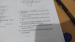 kimsesiz ana
miş vatana
eri yandı
er evde şimdi
cuğunuzu
arda
eş doğarken
geleni
Sangilerinde, yargı
ir?
C) II. ve III.
III. ve IV.
Hakikat
E) Kaç yıl oldu saymadım köyden göçeli
Mevsimler geldi geçti görüşmeyeli
10. Aşağıdakilerin hangisinde "karşılaştırma" söz
konusudur?
A) Onların, kendilerinden başkalarına önem verdiği-
ni sanmıyorum.
B) Bunca çabanın boşa gittiğine inanmak istemiyo-
rum.
C) Bir yandan dersleriyle uğraşırken diğer yandan
basketbol seçmelerine hazırlanıyor.
D) Bu zor dönemi atlatabilmesinde en çok senin
yardımın gerekiyor.
E) Yazdığı romanlarla okurun gönlüne yerleşti, şimdi
sıra öyküde.