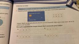 nlar ve Katlar
gelecek şekil-
6
acaktır.
abilir?
Çarpanlar ve Katlar
Kazanım: 8.1.1.3 Verilen iki doğal sayının aralarında asal olup olmadığını belirler.
17. Aşağıdaki görselde Hüseyin Bey'in bankamatik kartı ve bu kartın 4 haneli şifresi gösterilmiştir.
BANKAMATİK KARTI
C)
1 9
45
5
7
.72
Hüseyin Bey
Hüseyin Bey'in bankamatik şifresinde AB, BC ve CD iki basamaklı doğal sayılar olmak üzere; AB ile CD
aralarına asal sayılardır.
Buna göre aşağıdakilerden hangisi Hüseyin Bey'in bankamatik şifresi olabilir?
A)
B)
1 3 6 3
D)
2
2
4
**
A B
7
1
7
4
*
2
C
* D