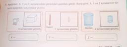 4. Aşağıdaki X, Y ve Z aynalarındaki görüntüleri şekildeki gibidir. Buna göre, X, Y ve Z aynalarının tür-
lerini aşağıdaki kutucuklara yazınız.
Silgi
X→
X aynasındaki görüntü
Kalem
Y-
Y aynasındaki görüntü
corres
Bardak
Z→
Z aynasındaki görüntü
AYNALAR
130