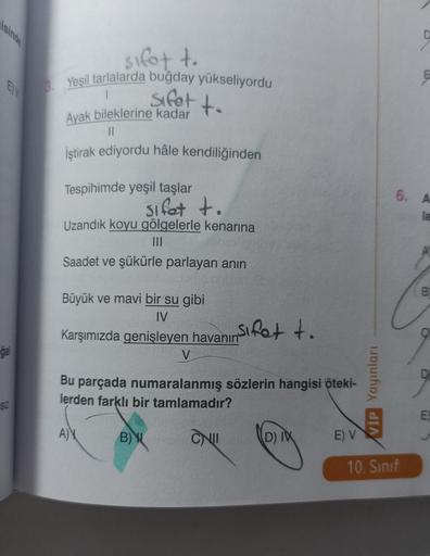 isinde
gal
SIZ
sifot t.
3. Yeşil tarlalarda buğday yükseliyordu
Sifet t.
1
Ayak bileklerine kadar
||
İştirak ediyordu hâle kendiliğinden
Tespihimde yeşil taşlar
sifet t.
Uzandık koyu gölgelerle kenarına
|||
Saadet ve şükürle parlayan anın
Büyük ve mavi bir