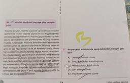 36.-37. soruları aşağıdaki parçaya göre cevapla-
yınız.
Röportaj soruları, röportaj yapacak kişi tarafından önceden
belirlenmeli ve asla röportaj yapılacak olan kişiyle röportaj-
dan önce paylaşılmamalıdır. Röportaj yapacak olan kişi hafi-
zasına ve heyecanına pek güvenmiyorsa röportaj sorularını
mutlaka not almalıdır. Röportaj daha önce teklif aşamasında
belirtilen yerde ve zamanda yapılmalıdır. Röportaj yapan ki-
şinin bir ses kayıt cihazı ya da bir kameraya sahip olması
hem kendisinin hem de röportaj yaptığı kişinin yararınadır.
Bu cihazlar röportaj yapılan kişinin sözlerinin yanlış anlaşılıp
çarpıtılmaması için önem arz eder. Röportaj soruları net ol-
malı, farklı anlamlar yüklemeye olanak sağlayacak sorulara
yer verilmemelidir. Röportaj sırasında röportaj yapılan kişiye
saygı korunmalı, karşıdaki kişi asla aşağılanmamalı ve yü-
celtilmemelidir. Ne yazık ki yerli röportaj örneklerimizde bu
konuya pek dikkat edilmemektedir.
tammat yay
E
71
B
37. Bu parçanın anlatımında aşağıdakilerden hangisi yok-
tur?
A) Gereklilik anlamlı cümle
B) Soyut kavramları somutlaştırma
Neden sonuç ilişkili cümle
D) Şart anlamlı cümle
E) Hayıflanma anlamlı cümle
Diğer sayfaya geçiniz