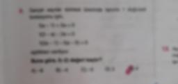 9. Gerçel sayılar kümesi üzerinde tanımlı f doğrusal
fonksiyonu için,
FC
* d
f(a − 1) + 2a = 0
1
f(3-a) - 2a=0
f(2a-1)-f(a-5) = 0
KUReşitlikleri veriliyor.
ND
Buna göre, f(-2) değeri kaçtır?
A) -6
B) -4
C) -3
D) 3
E) 4
UNI
12. Aş
me
ler