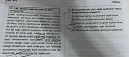 CAP/TYT
37.-39. soruları aşağıdaki parçaya göre
cevaplayınız.
(1) Ben romanların ve öykülerin ilk taslaklarında defter
kalemciyim. (II) Sonra tüm o defter sayfalarını nok-
tasına virgülüne dokunmadan bilgisayara geçiririm.
(III) İkinci, üçüncü, dördüncü vb. taslakları bilgisayar-
da yazarım ve tüm düzeltmeleri bilgisayarda yaparım.
(IV) İşe kâğıt kalemle başlamak benim için sadece
romantik bir tercih değil, pratikte de çok işe yarar.
(V) İçimdeki takıntılı editör ile gaddar eleştirmen kar-
ması Frankenstein'ın parmaklarını silme tuşundan
mümkün olduğu kadar uzak tutmak, benim için ilk
taslağı bitirebilmenin belki de tek yolu. (VI) Teknolojik
oyuncaklara lüzumundan fazla meraklıyım ama def-
terlerimden yazgeçmeye de hiç niyetim yok.
39. Bu parçadaki altı çizili sözle anlatılmak istenen
aşağıdakilerden hangisidir?
TÜRKÇE
A) Kendi görüşü dışında görüşlere kapalı olmak
B) Olumsuz eleştirileri görmezden gelmek
Eleştirilerinde acımasız ve aşırıya düşkün olmak
D) çindeki bazı duygulara engel olamamak
E) Beklenmedik durumlara hazırlıksız yakalanmak
id ayyo
Coupon ou
muyuz