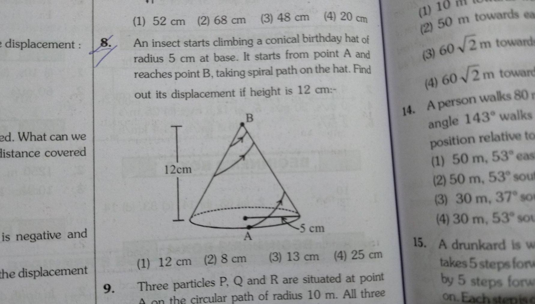 e displacement ed What can we Histance covered is negative