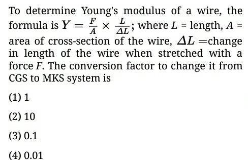 L F A AL To determine Young s modulus of a wire the formula
