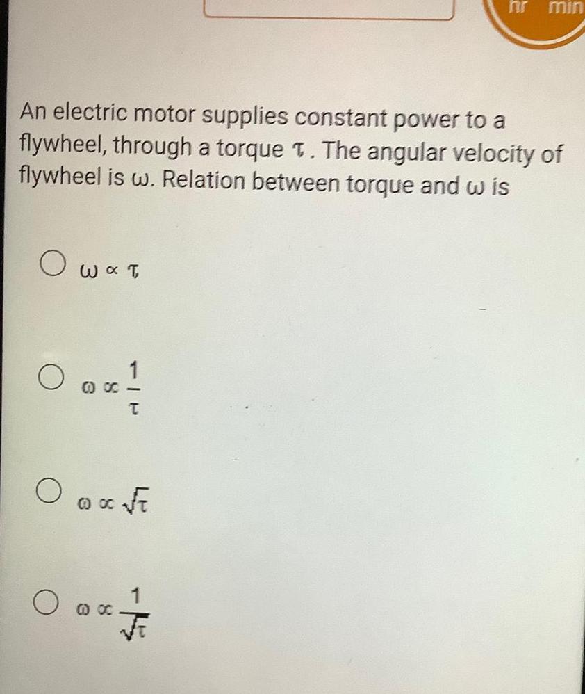 [ANSWERED] An electric motor supplies constant power to a flywheel Kunduz