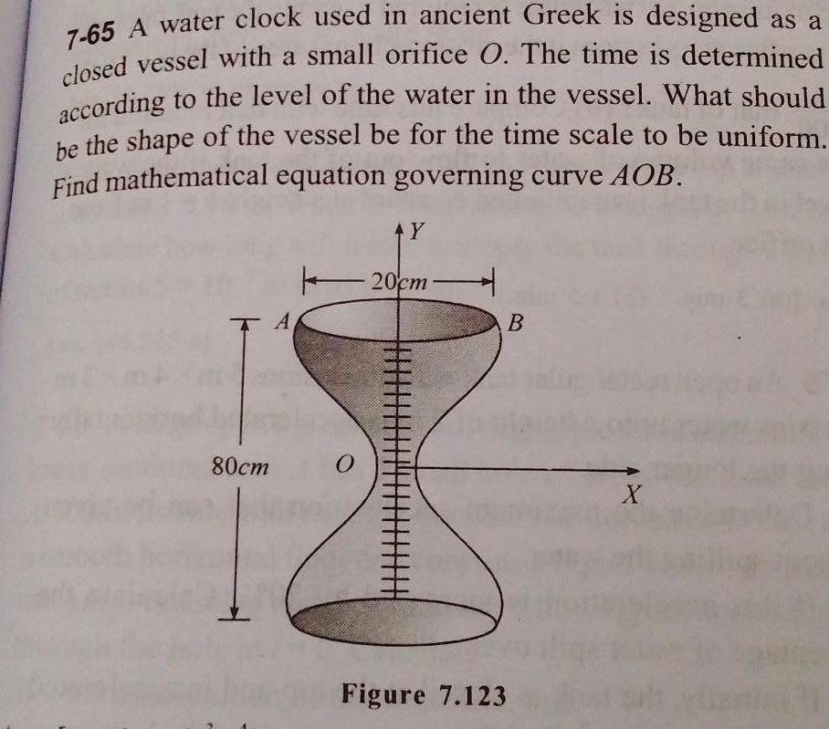 [ANSWERED] 7 65 A water clock used in ancient Greek is designed as a