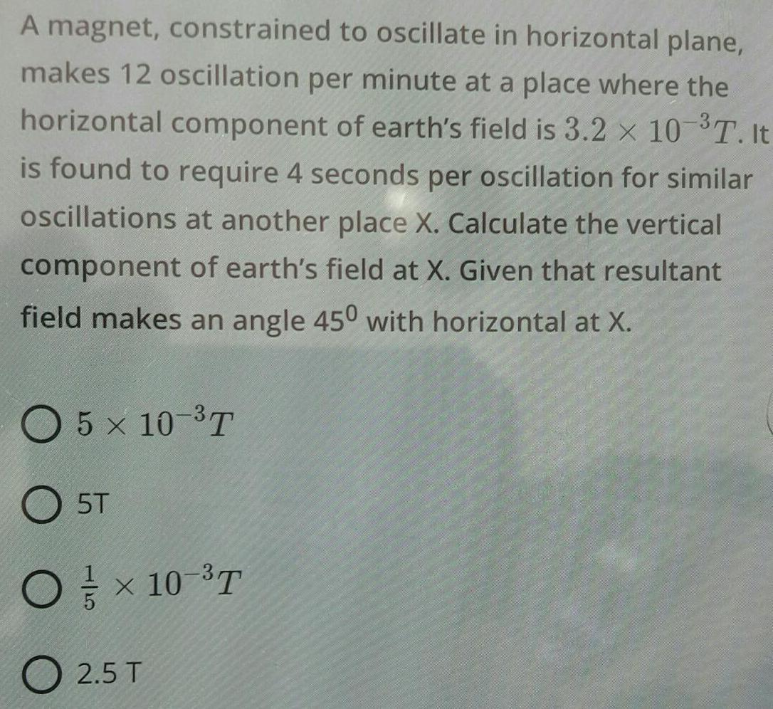 [ANSWERED] A constrained to oscillate in horizontal plan