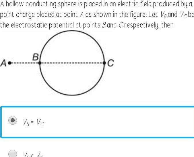 [ANSWERED] A hollow conducting sphere is placed in an electric
