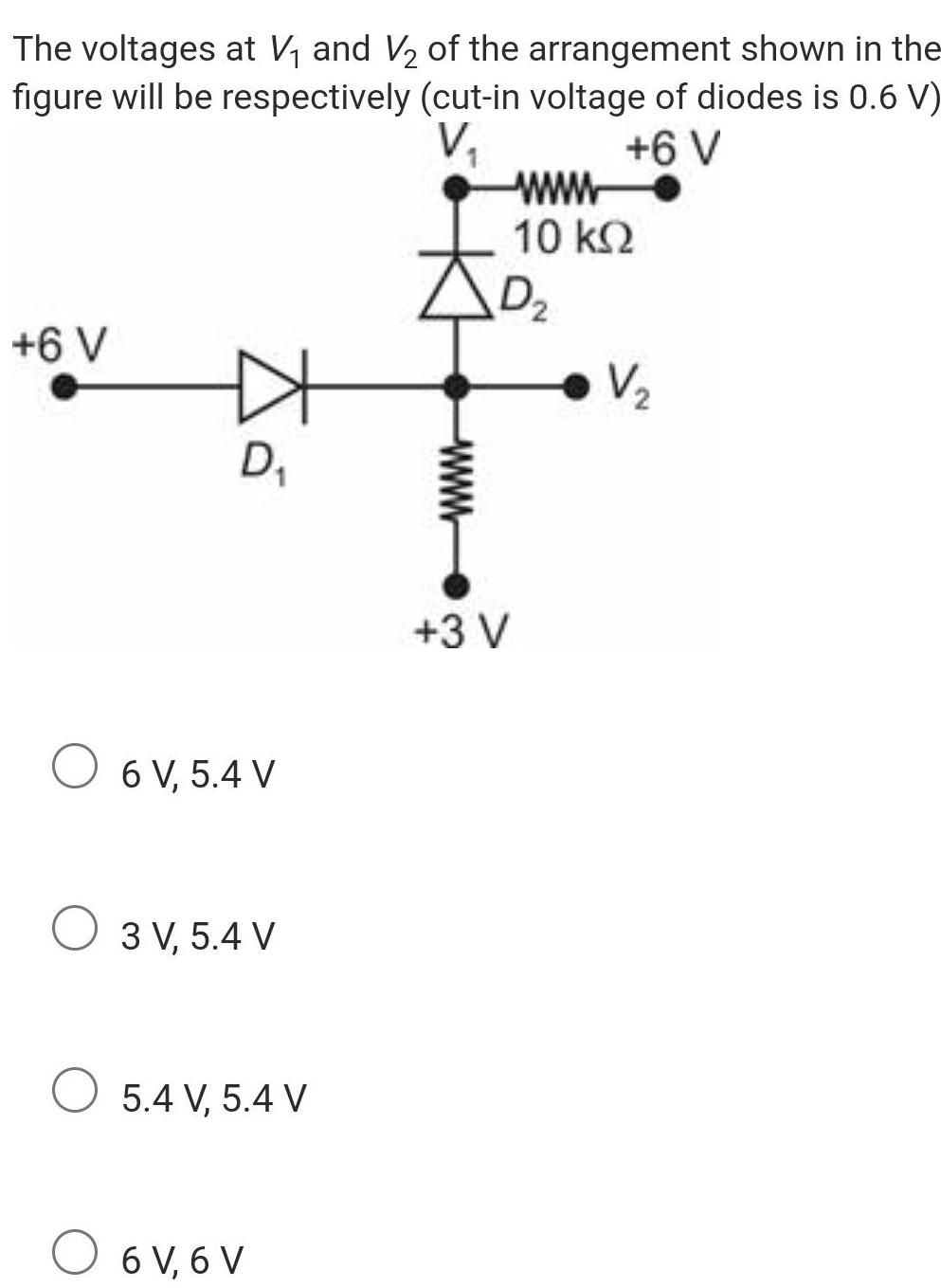  ANSWERED The Voltages At V And V Of The Arrangement Shown In