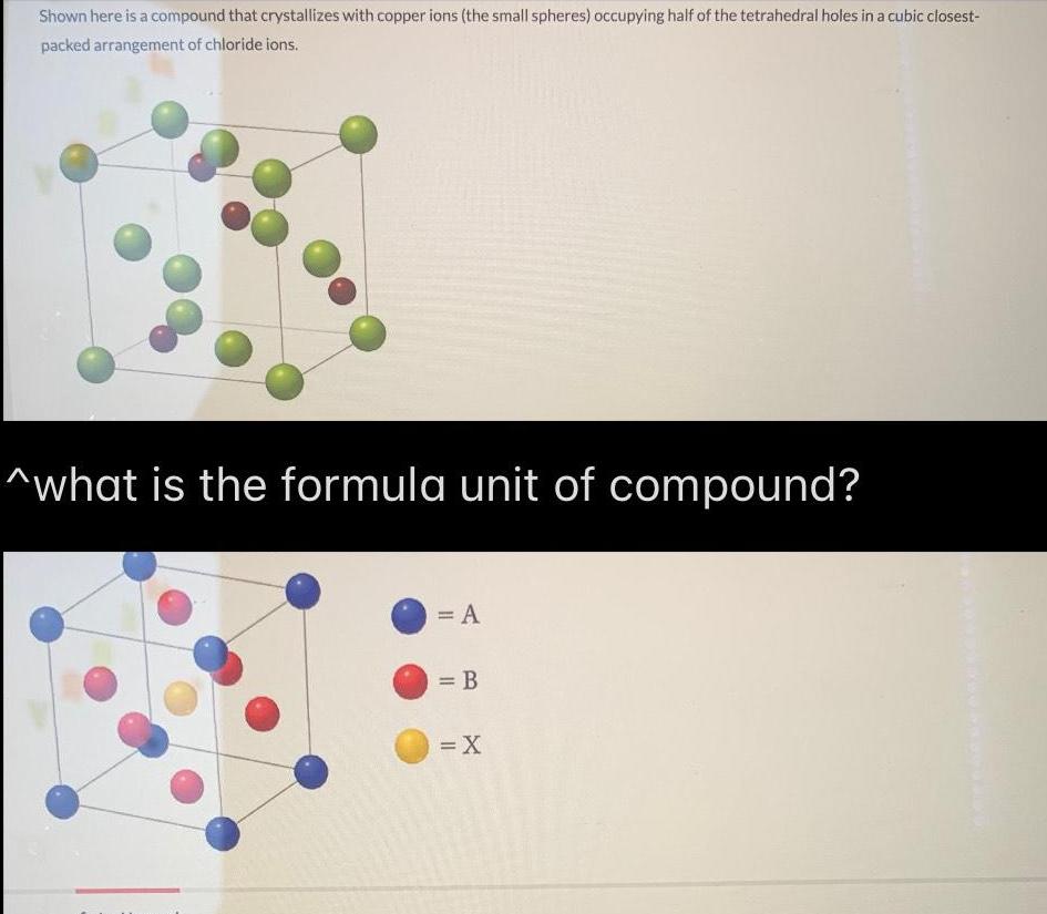 Shown here is a compound that crystallizes with copper ions