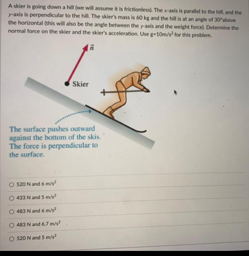 A skier is going down a hill we will assume it is