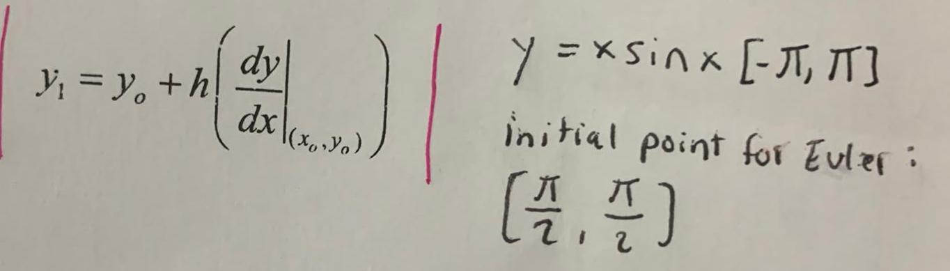 Y y h dy dx x y Y xsinx JT IT initial point for Euler 41 42