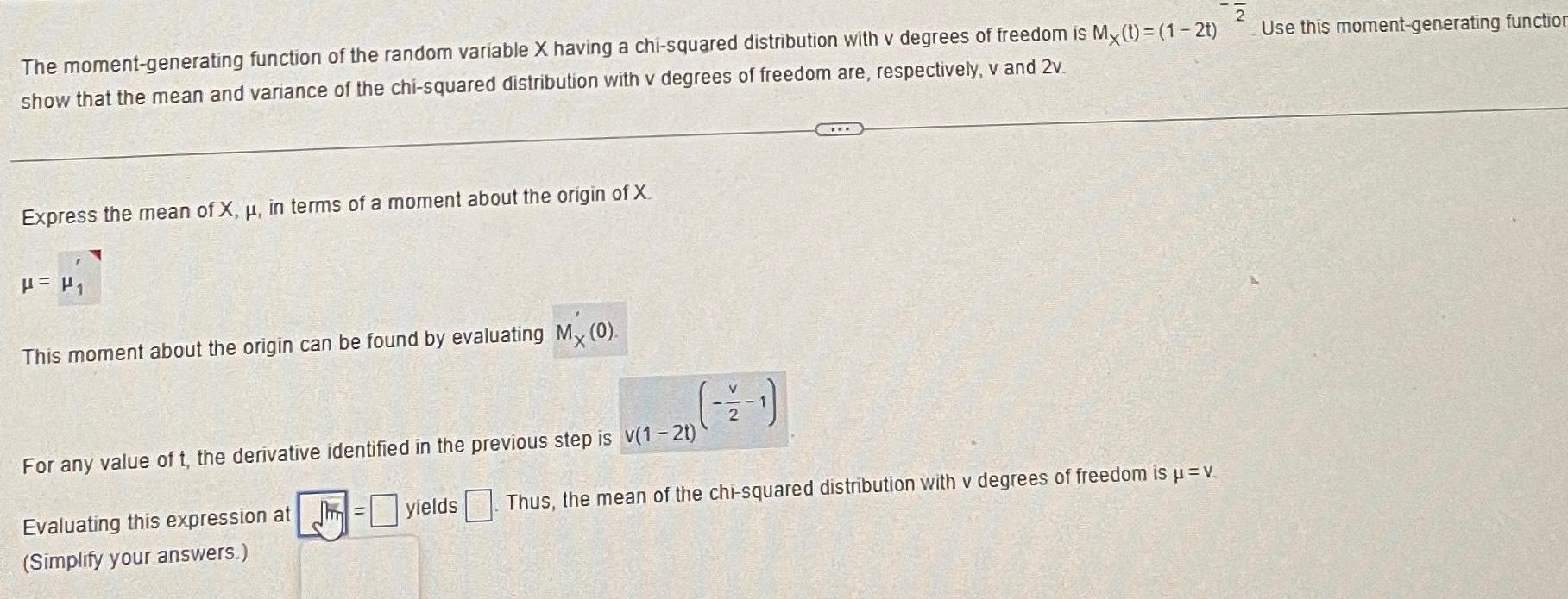 The moment generating function of the random variable X