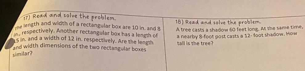 [ANSWERED] 17 Read and solve the problem The length and width of a - Kunduz