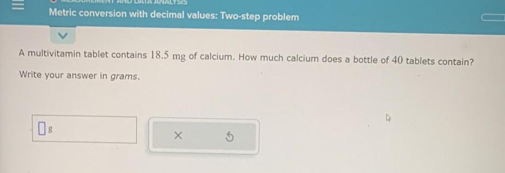 [ANSWERED] Metric conversion with decimal values Two step problem A ...