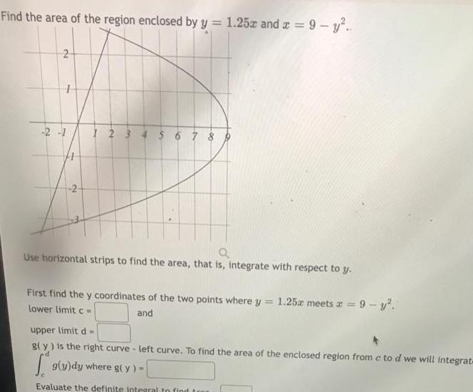 answered-find-the-area-of-the-region-enclosed-by-y-1-25x-and-x-9-y-2