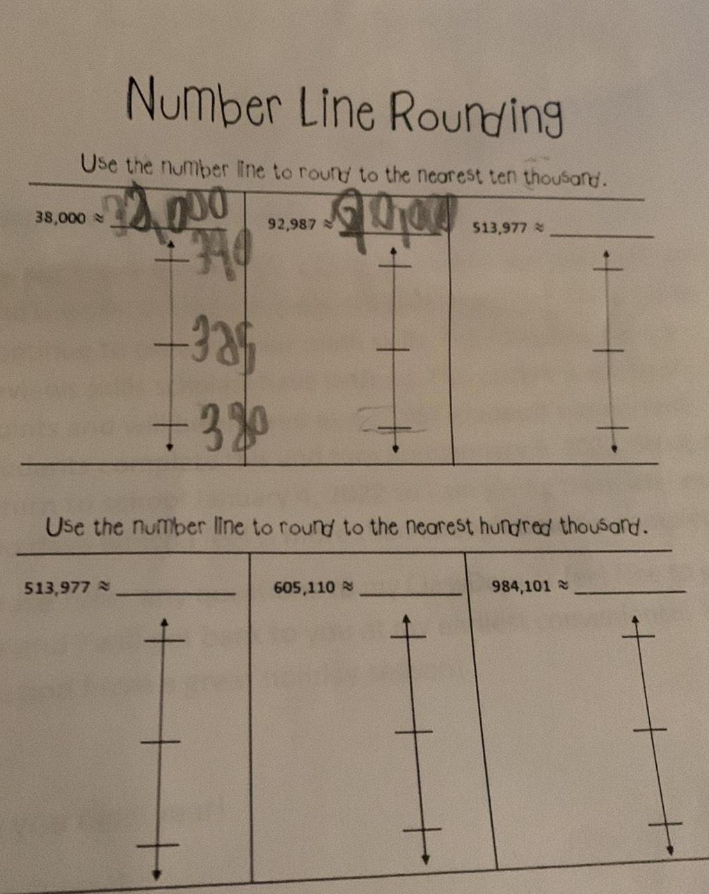 Number Line Rounding Use the number line to round to the