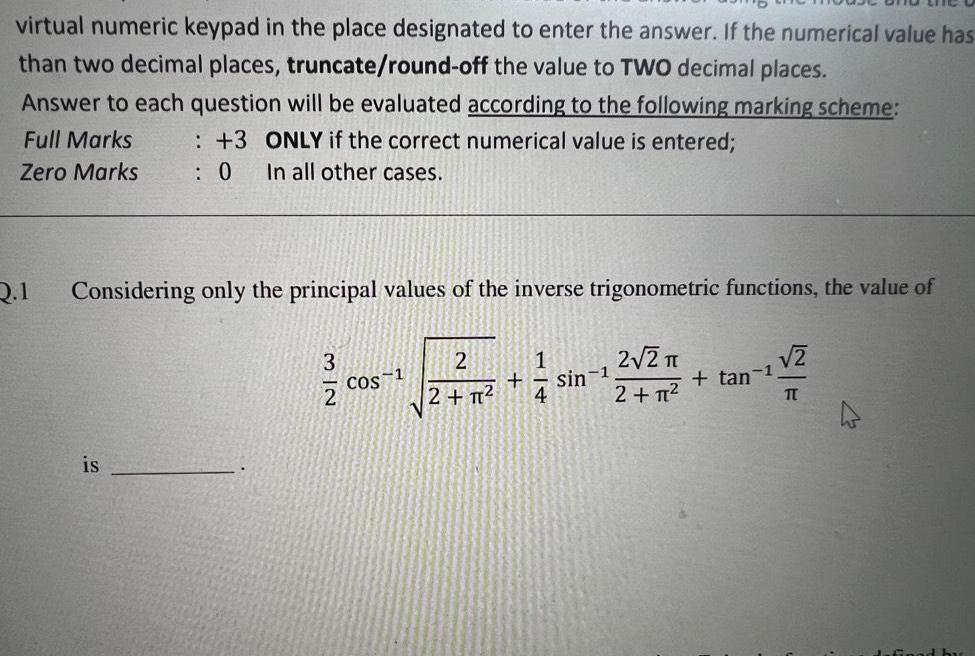 virtual numeric keypad in the place designated to enter the