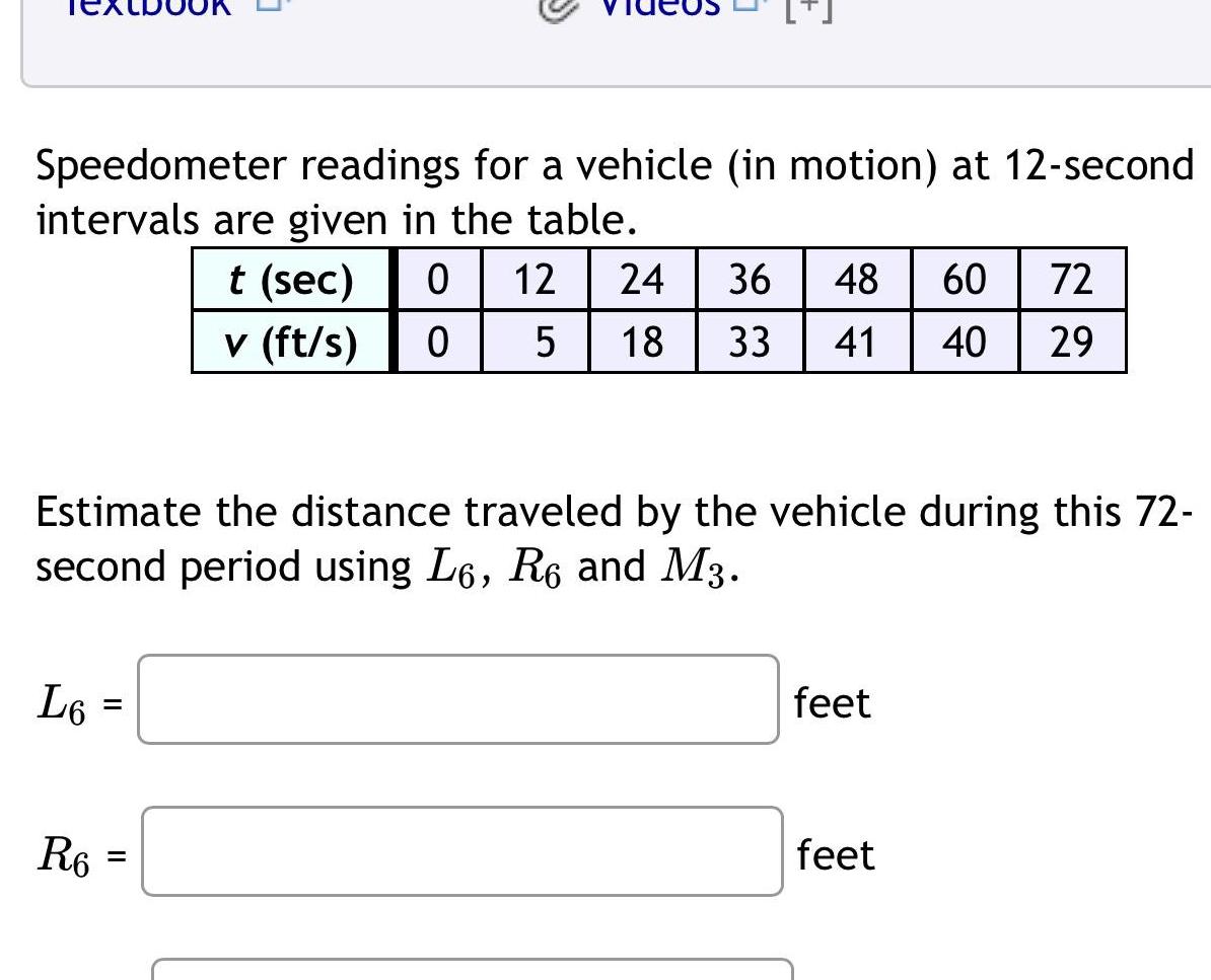 [ANSWERED] Speedometer readings for a vehicle in motion a... Math