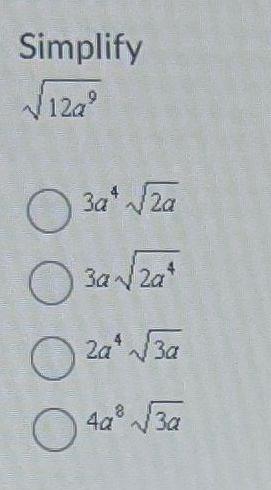 Simplify 12a 3a za 3a 2a 2a 3a 4a 3a O