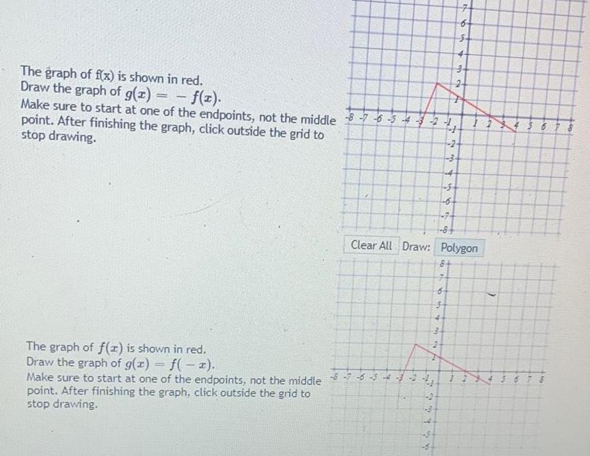 [ANSWERED] The graph of f x is shown in red Draw the graph of g x f x ...