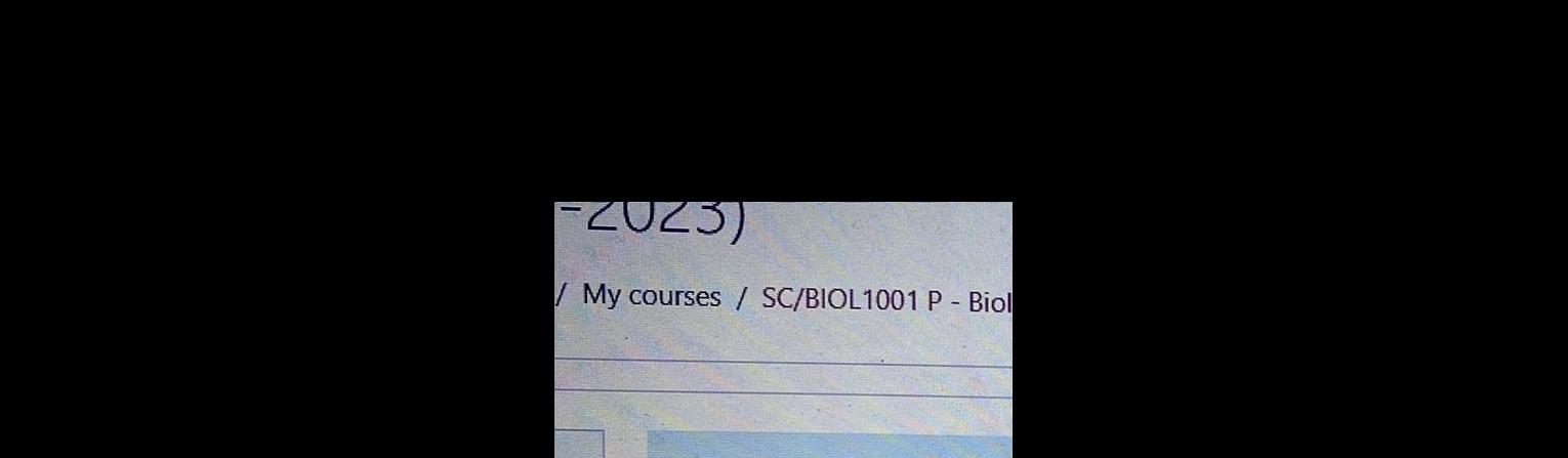 2023 My courses SC BIOL1001 P Biol