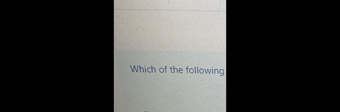 Which of the following