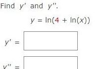Find y and y y 11 y In 4 In x