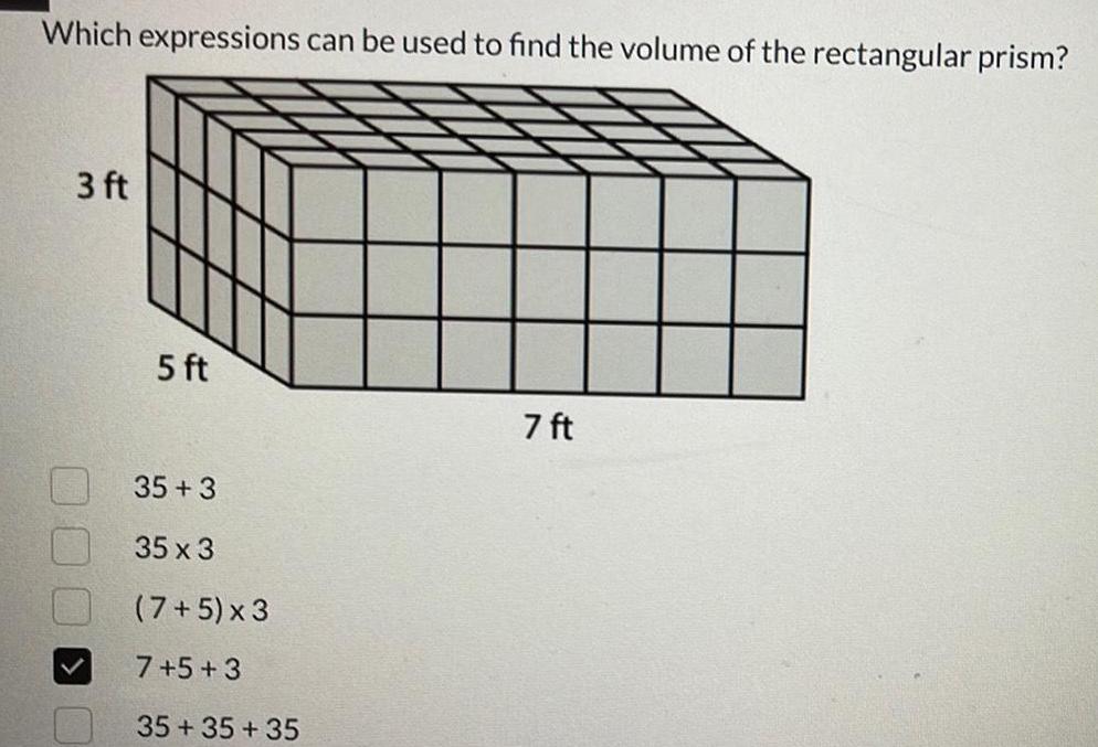 [ANSWERED] Which expressions can be used to find the volume of the - Kunduz