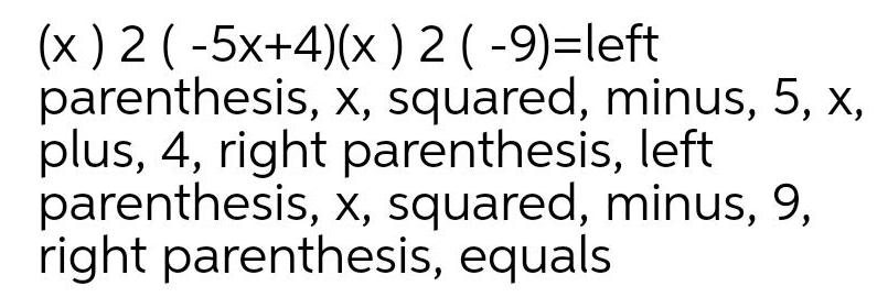 x 2 5x 4 x 2 9 left parenthesis x squared minus 5 x plus 4