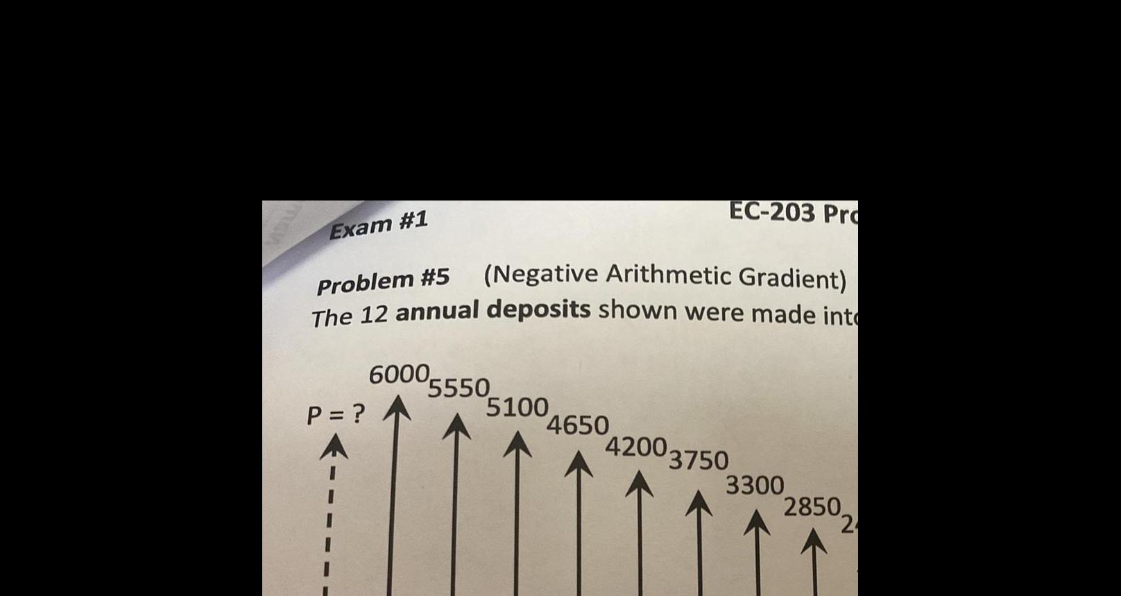 Exam 1 Negative Arithmetic Gradient Problem 5 The 12 annual