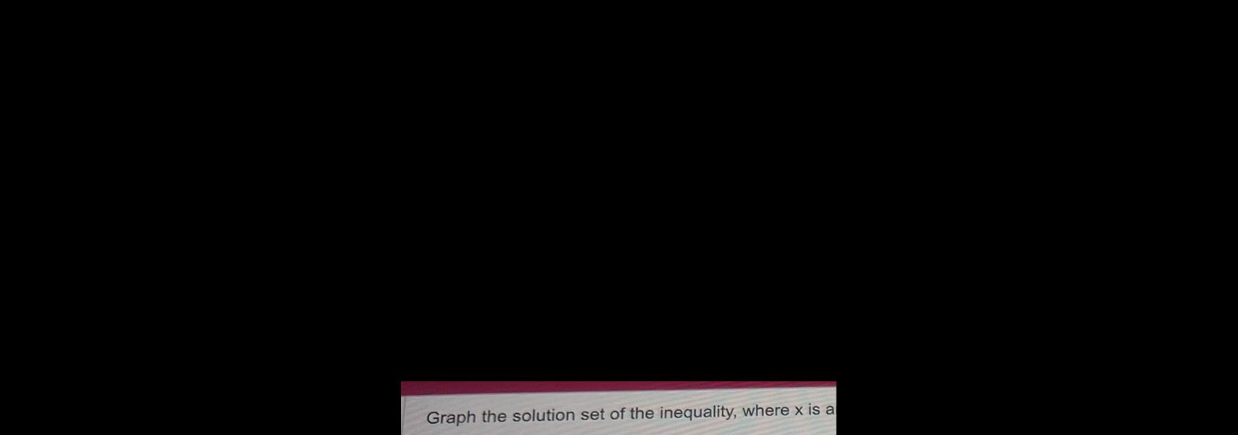 [ANSWERED] Graph the solution set of the inequality where x is a - Kunduz