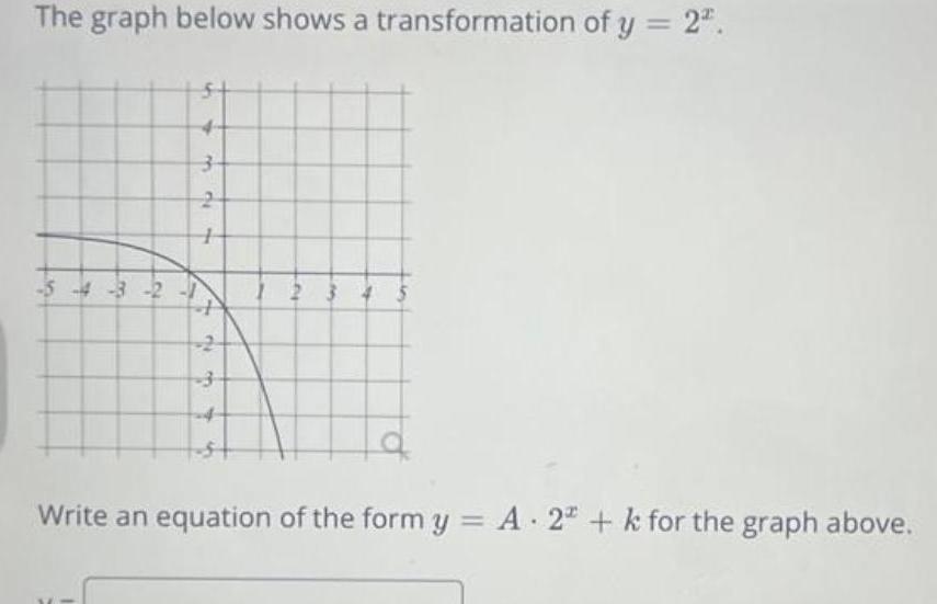[ANSWERED] The graph below shows a transformation of y 22 5 4 3 2 1 3 C ...