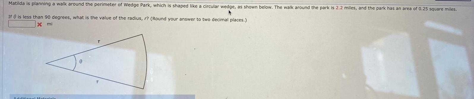 [ANSWERED] Matilda is planning a walk around the perimeter of Wedge ...