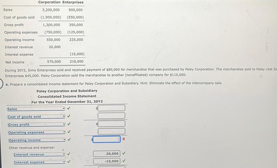 Answered Sales Cost Of Goods Sold Gross Profit Operatin Math Others Kunduz 6580