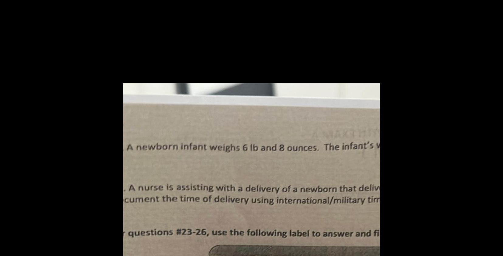 [ANSWERED] A newborn infant weighs 6 lb and 8 ounces The infant s w A