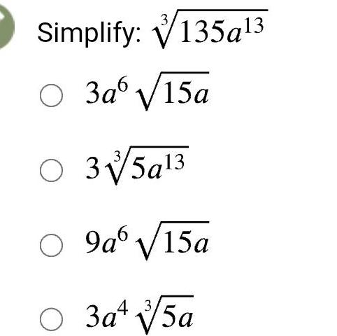 [ANSWERED] 3 Simplify 135a 3 3a 15a 3 5a 3 9a 15a 3a 5a 3 - Kunduz