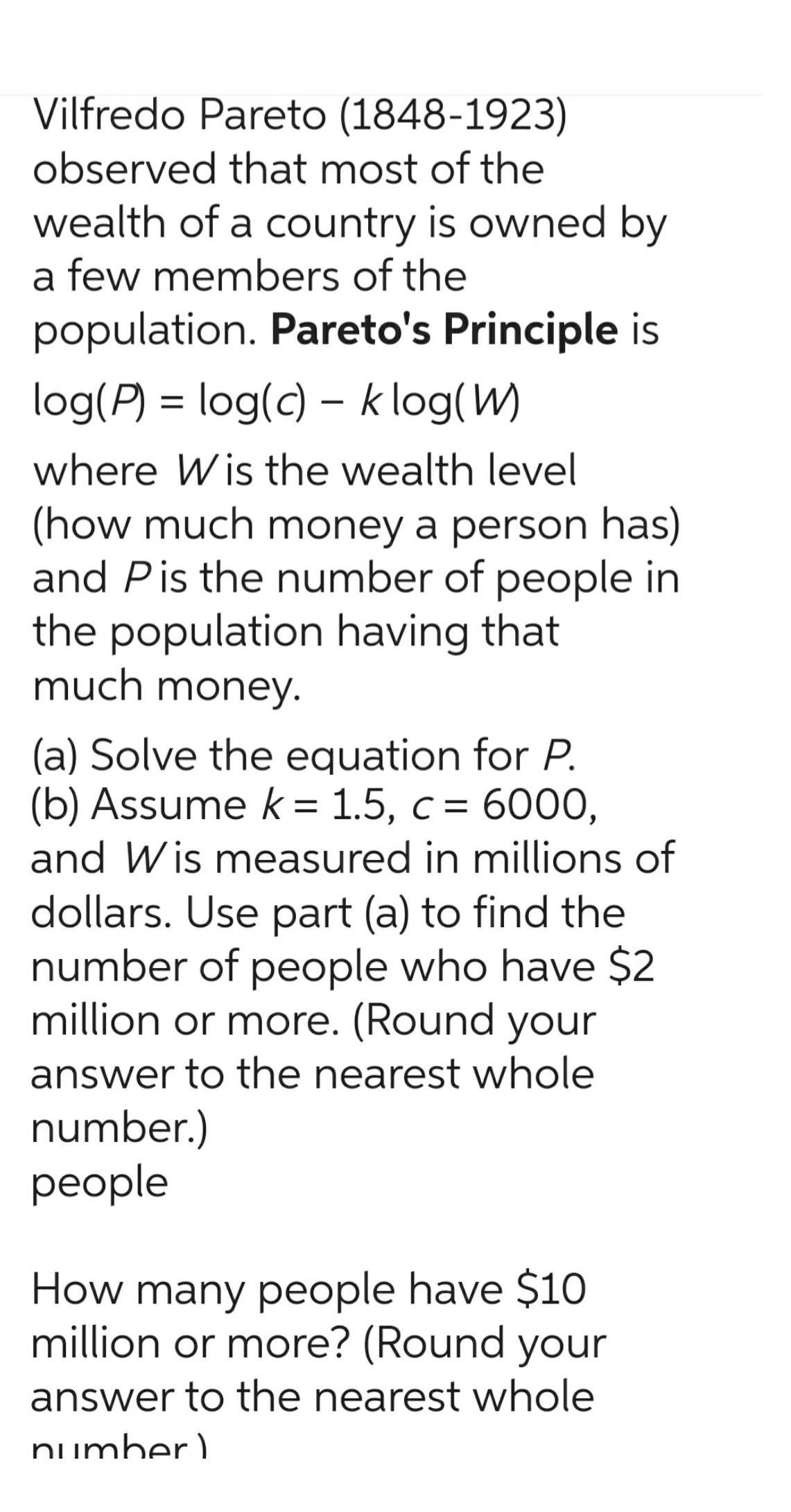 [ANSWERED] Vilfredo Pareto 1848 1923 observed that most of the wealth